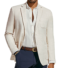 mens lightweight linen cotton blazer 2 buttons summer beach sport coats wedding party