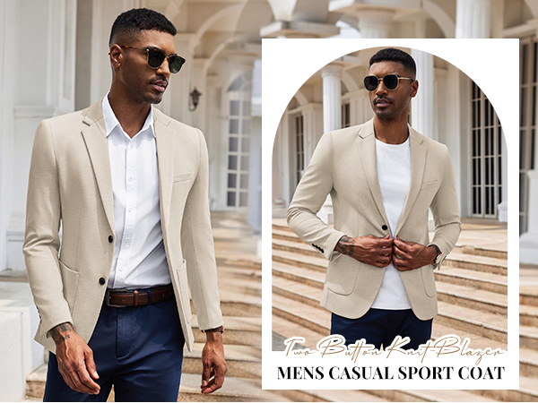 men khaki blazer