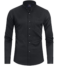 Men&amp;amp;amp;#39;s Banded Collar Dress Shirt