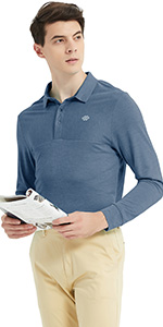 Mens Golf Polo Shirts Long Sleeve