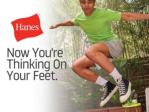 Hanes now you''re thinking on your feet