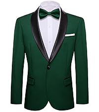 Men&#39;s Sport Coats &amp; Blazers Shawl Collar Solid Suit Jacket Tailored One Button Tuxedo