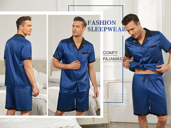 silk pajamas for men,mens pjs,pajama set men,men''s pajamas