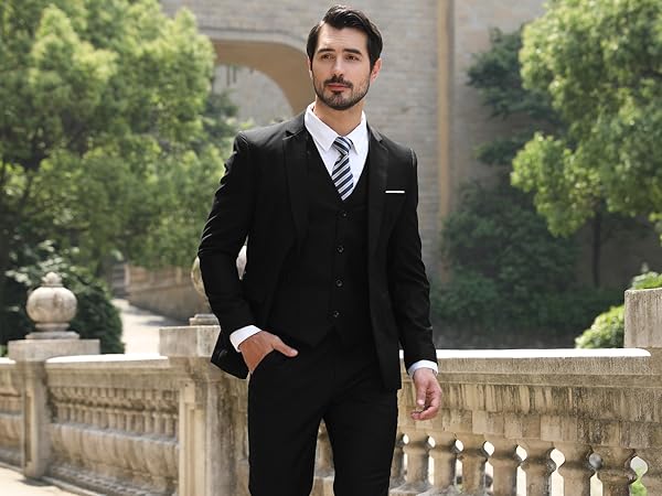 men black slim flt suit