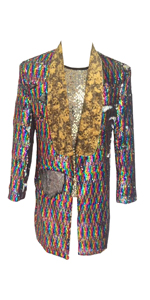 Men''s Sequin Long Blazer