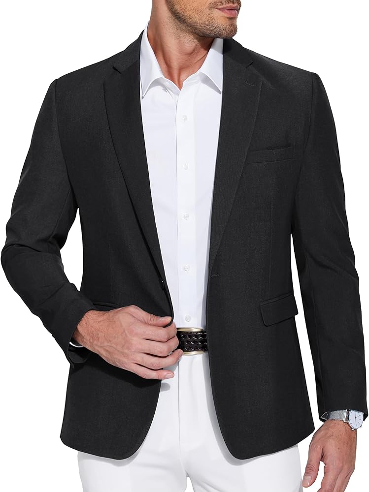 COOFANDY Men's Casual Blazer One Button Sport Coat Slim Fit Lightweight Suit Blazer Jacket