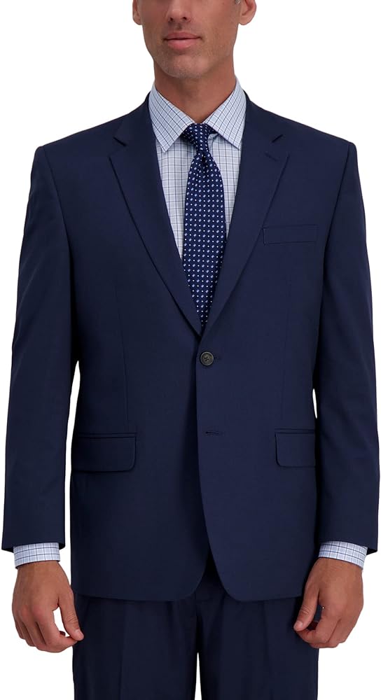 HAGGAR Mens Premium Classic Fit Solid and Heathered Suit Separate Jackets