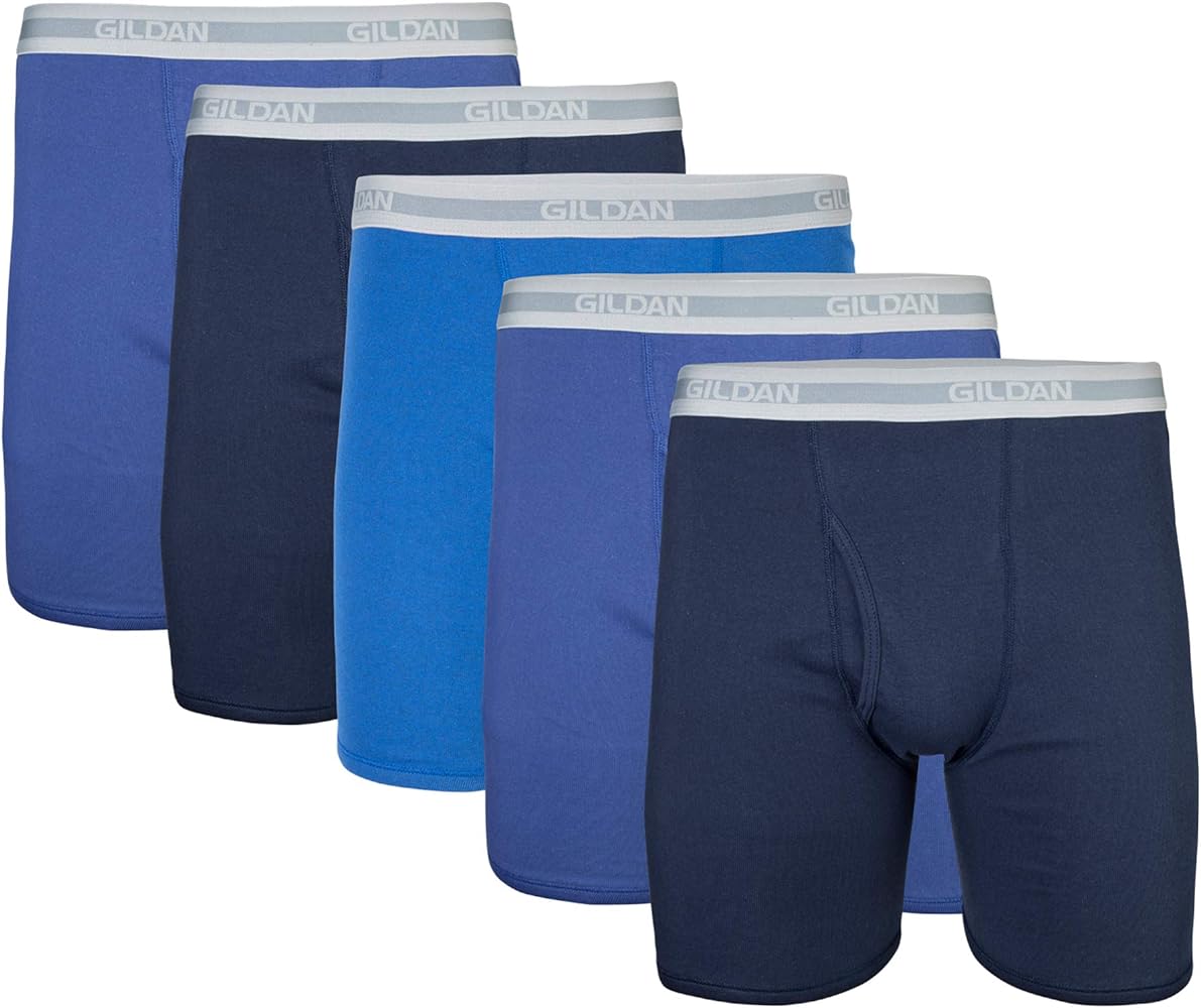 Gildan Mens Underwear Boxer Briefs, Multipack