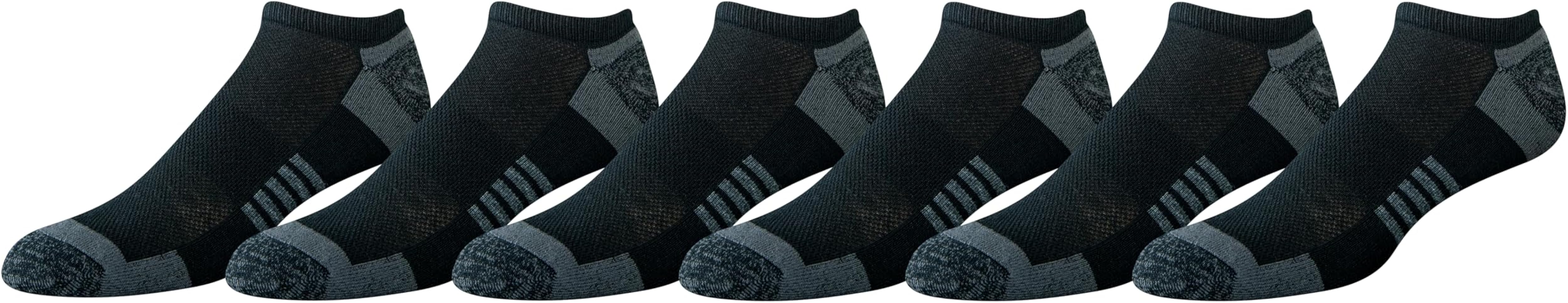 Amazon Essentials Men's Performance Cotton Cushioned Breathable Athletic No-Show Sports Socks, 6 Pairs