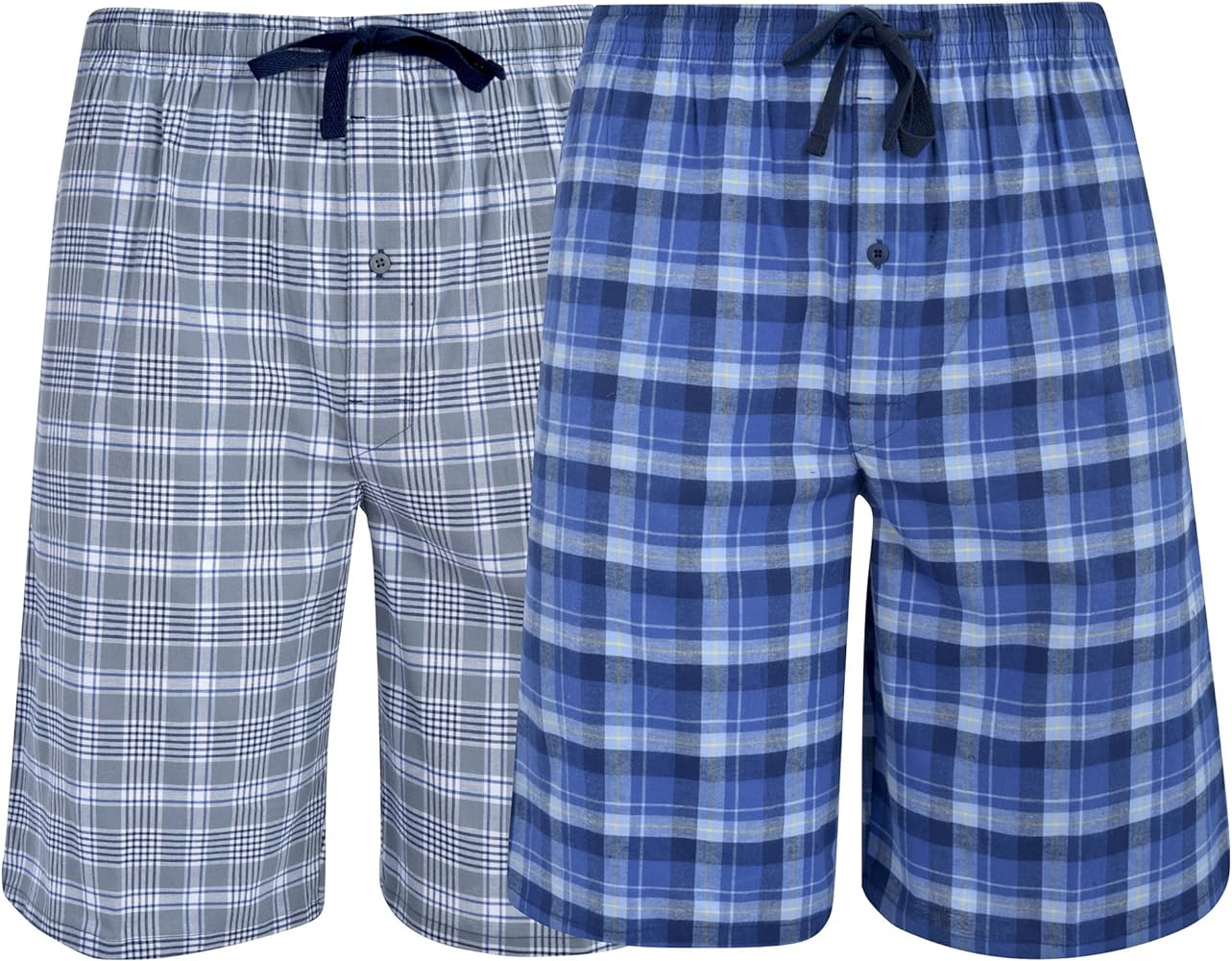 Hanes Mens 2-Pack Woven Stretch Pajama Short