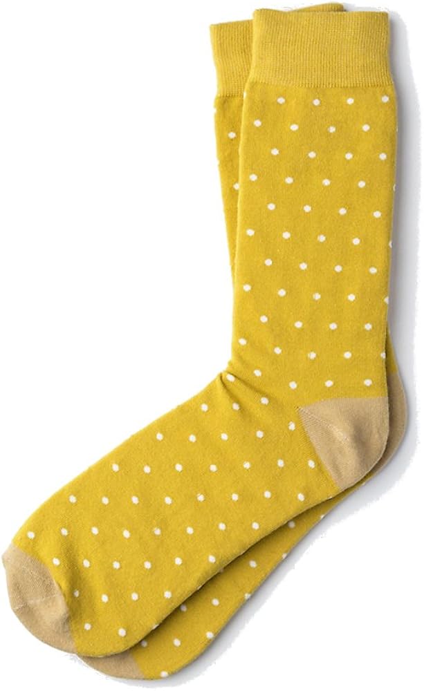 Men's Hipster Polka Dots Novelty Crew Dress Socks