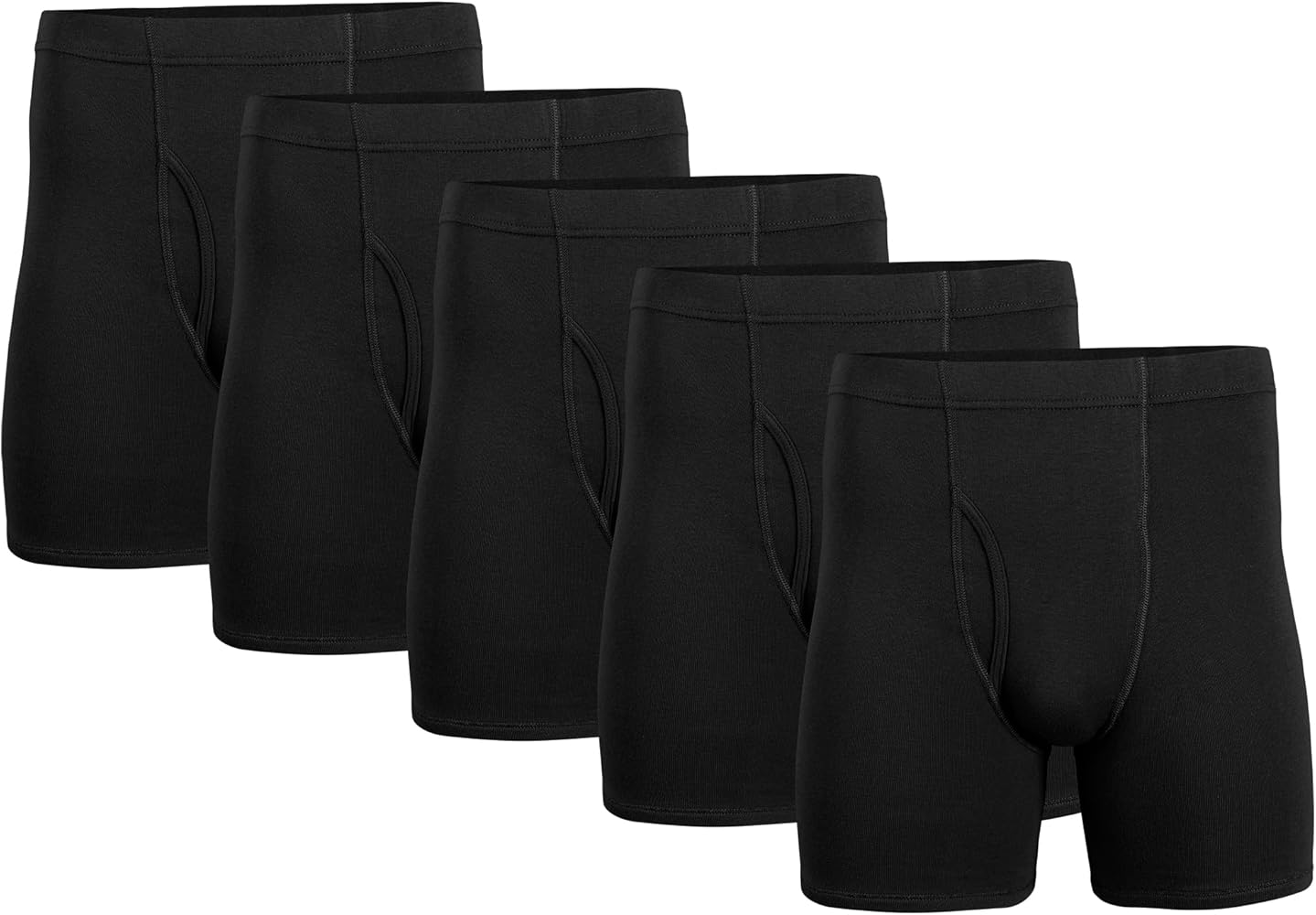 Gildan Mens Underwear Covered Waistband Boxer Briefs, Multipack