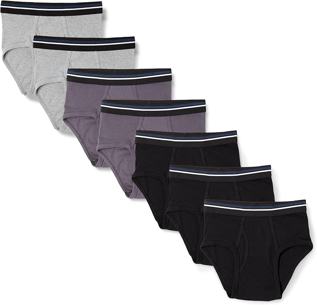 Amazon Essentials Men's Cotton Tag-Free Briefs Underwear, Multipacks