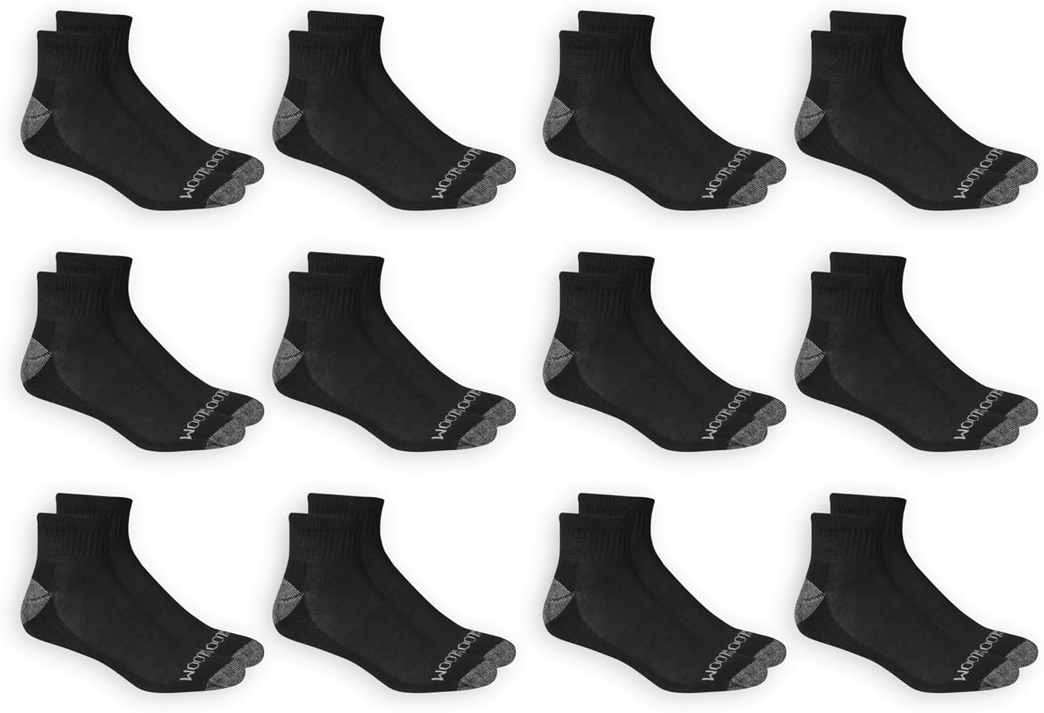 Fruit of the Loom Men's Dual Defense Ankle Socks (12 Pack)