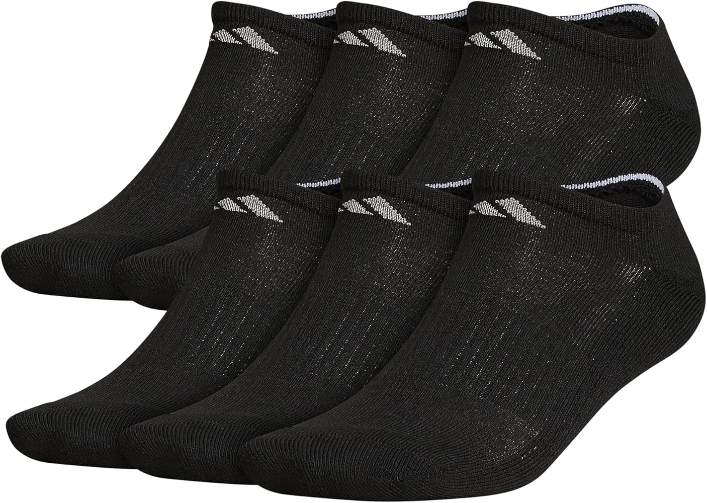 adidas mens Athletic Cushioned No Show Socks With Arch Compression for a Secure Fit (6-pair)