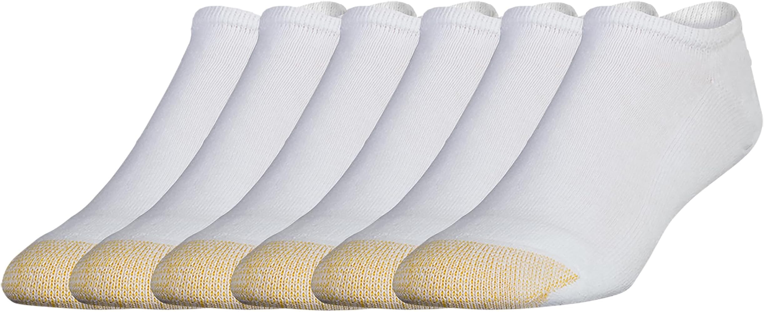 GOLDTOE Men's 656F Cotton No Show Athletic Socks, Multipairs